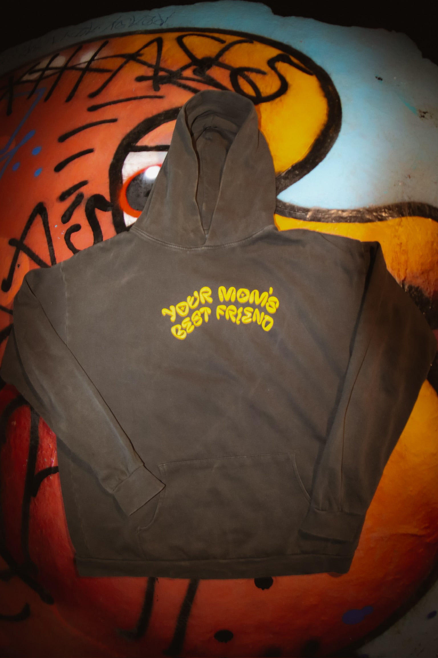 YMBF Vintage Black Flower Hoodie