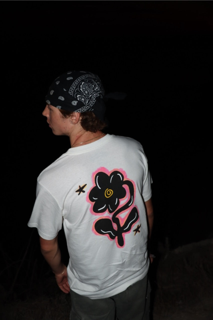 YMBF White Flower Tee Shirt